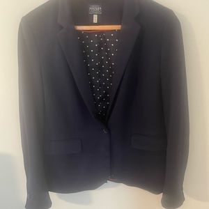 Lightly worn casual navy blazer from joules with contrast lining size 8